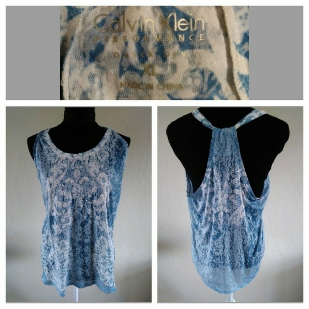 Calvin Klein Performance Quick Dry Burnout Tank - image 1